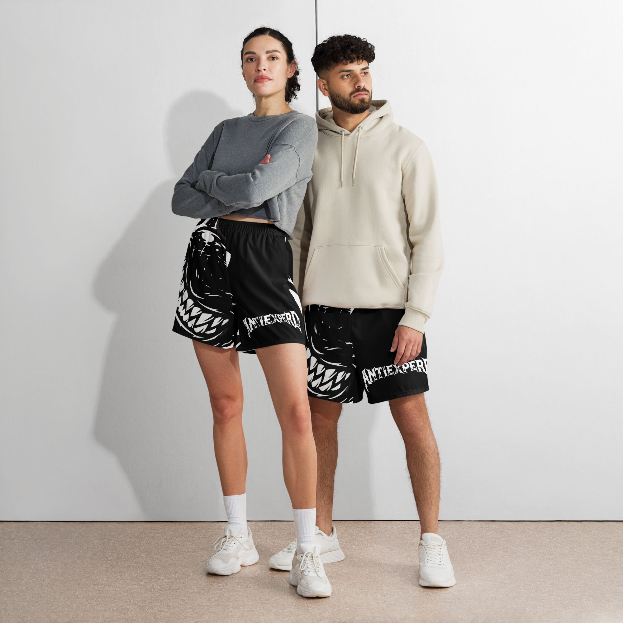 All-Over Print Unisex Athletic Long Shorts – Bild 3